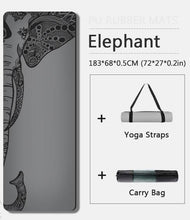 Load image into Gallery viewer, PU Natural Rubber Non-Slip Yoga Mat (With Strap and Carry Bag)
