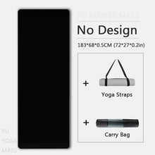 Load image into Gallery viewer, PU Natural Rubber Non-Slip Yoga Mat (With Strap and Carry Bag)
